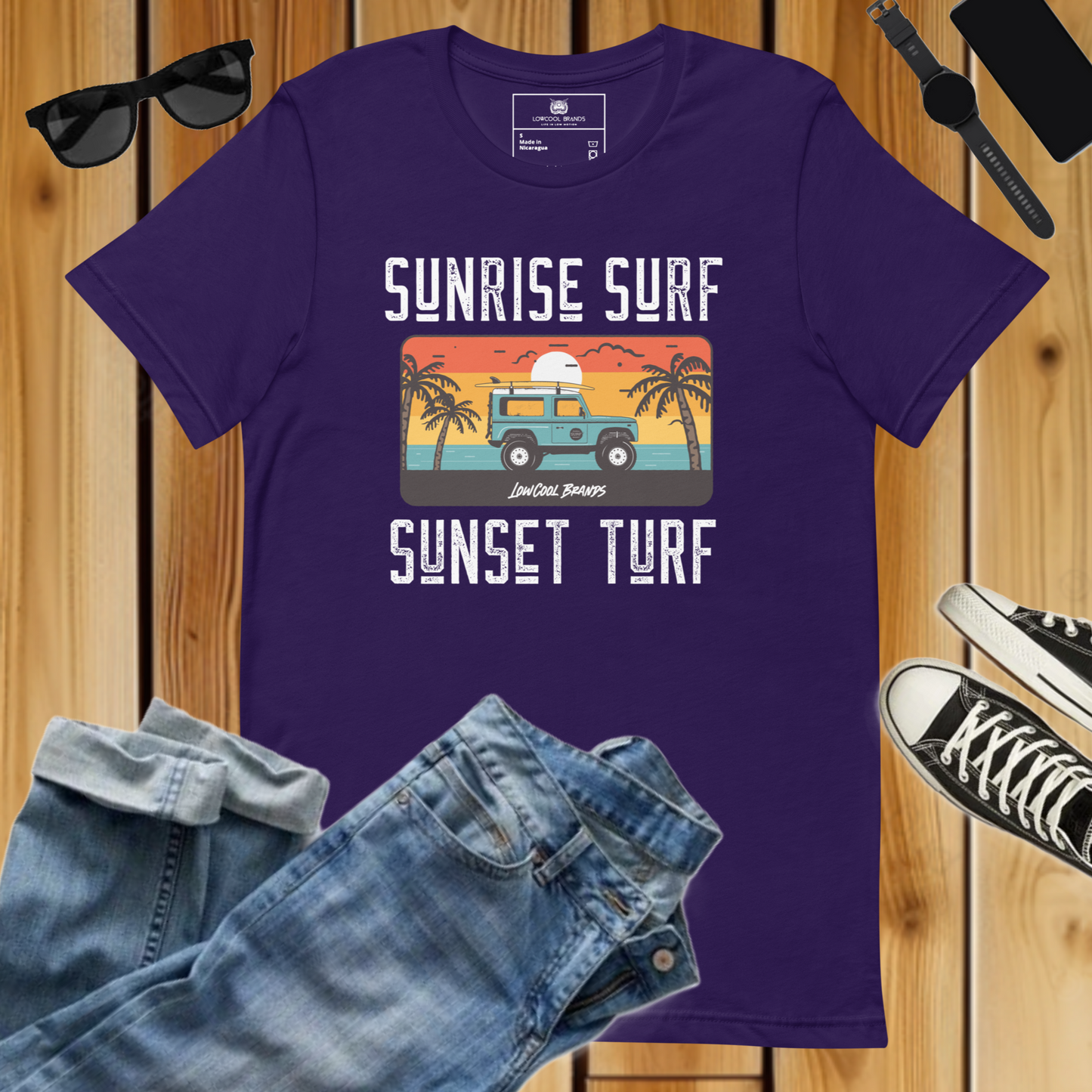 Sunrise Surf, Sunset Turf T-Shirt