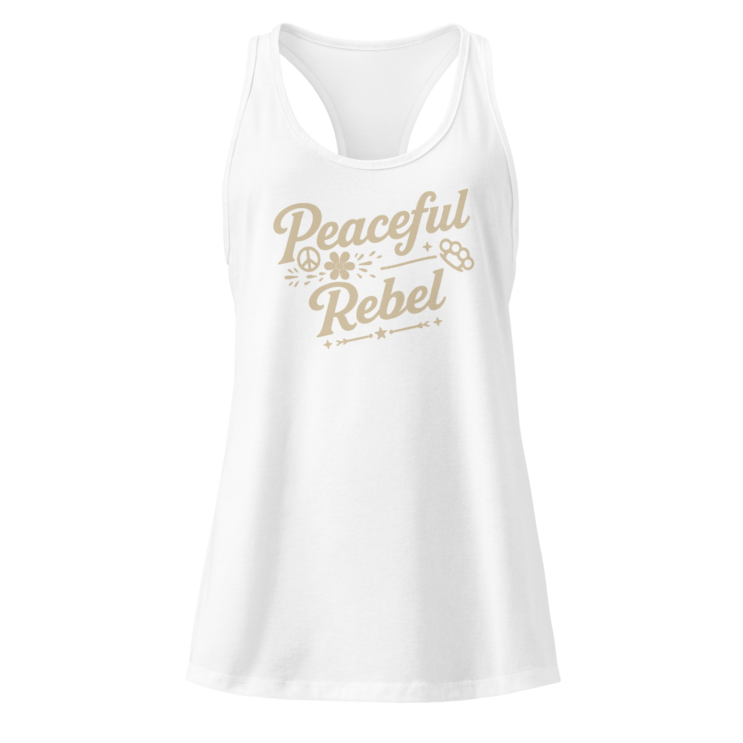Peaceful Rebel Women’s Fitted Racerback Rank Top