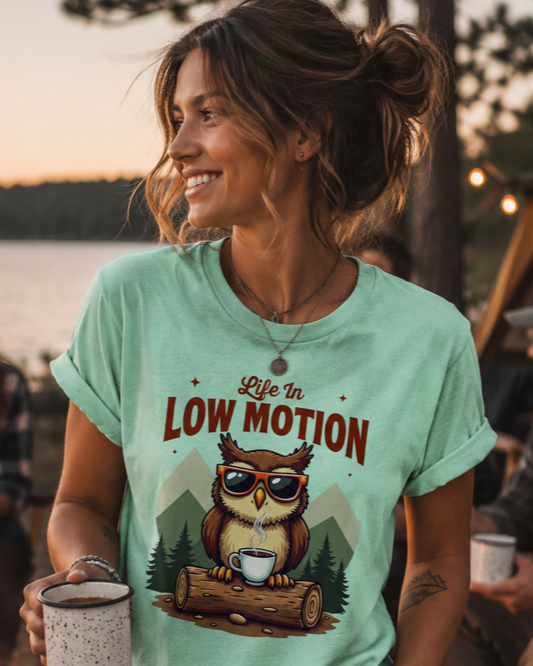Life in Low Motion Cool Owl T-Shirt