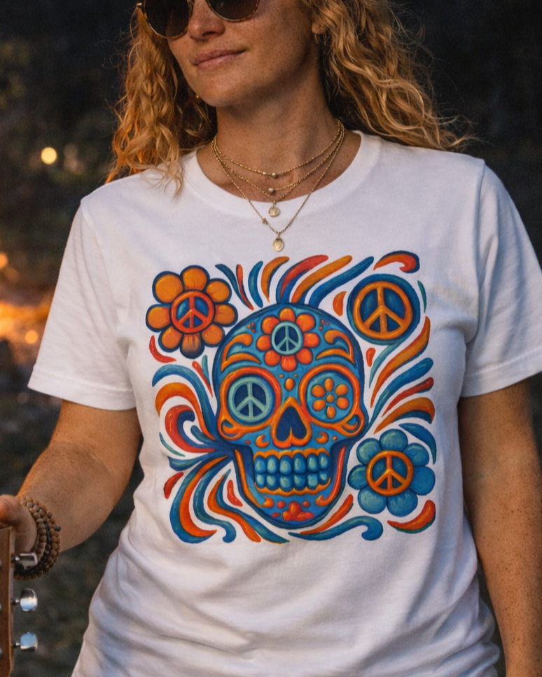 Peace Sugar Skull T-Shirt