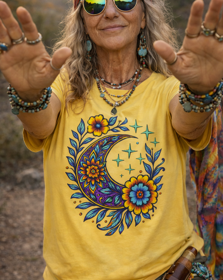 Floral Crescent T-Shirt