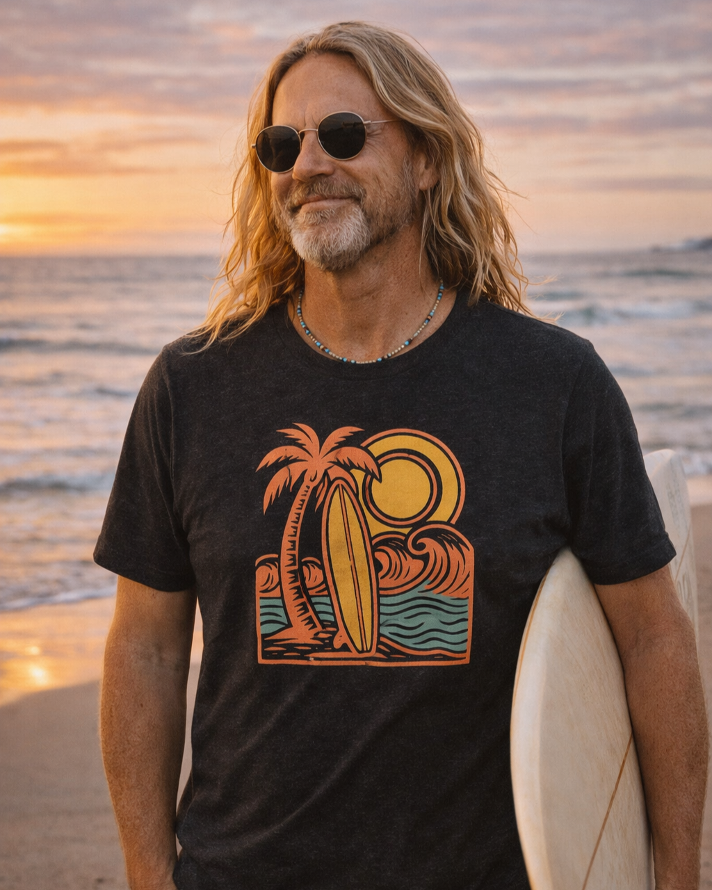 Retro Longboard T-Shirt-T-Shirt-LowCool Brands