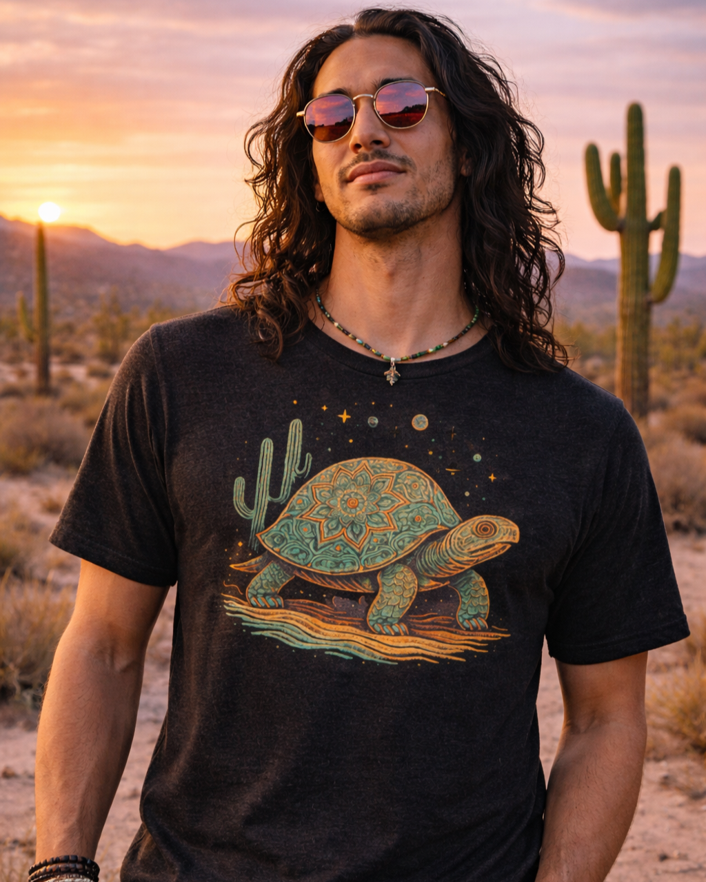 Psychedelic Turtle T-Shirt-T-Shirt-LowCool Brands