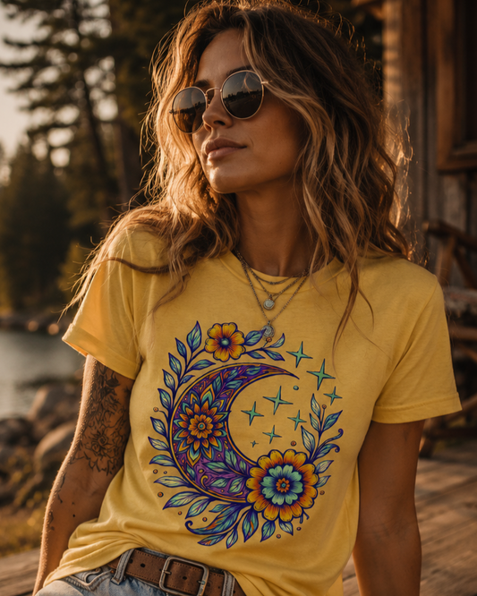 Floral Crescent T-Shirt