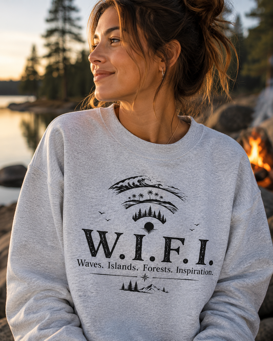 WiFi Sweatshirt — Unisex Graphic Crewneck Sweatshirt | LowCool Brands