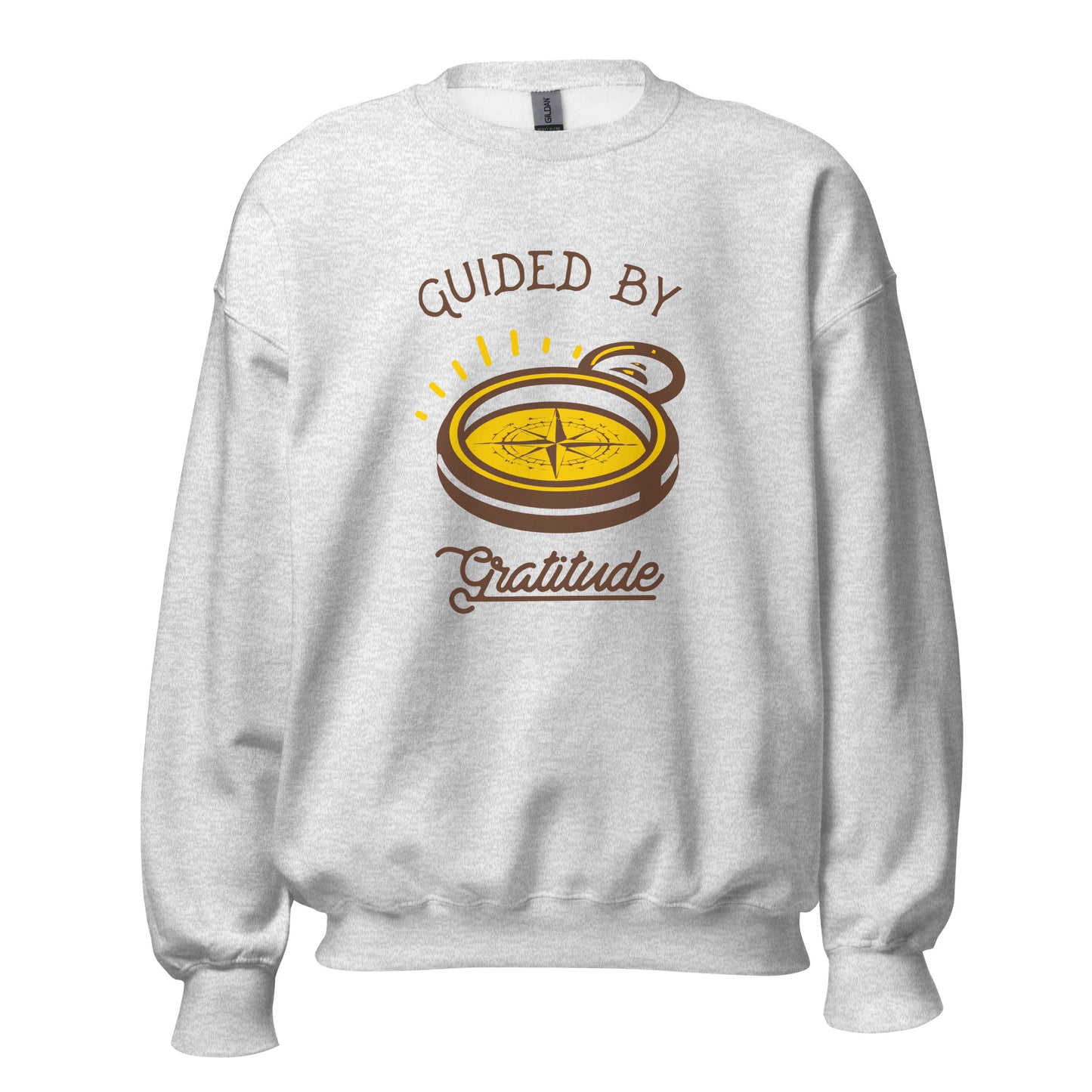 Guided by Gratitude Sweatshirt — Unisex Graphic Crewneck Sweatshirt | LowCool Brands