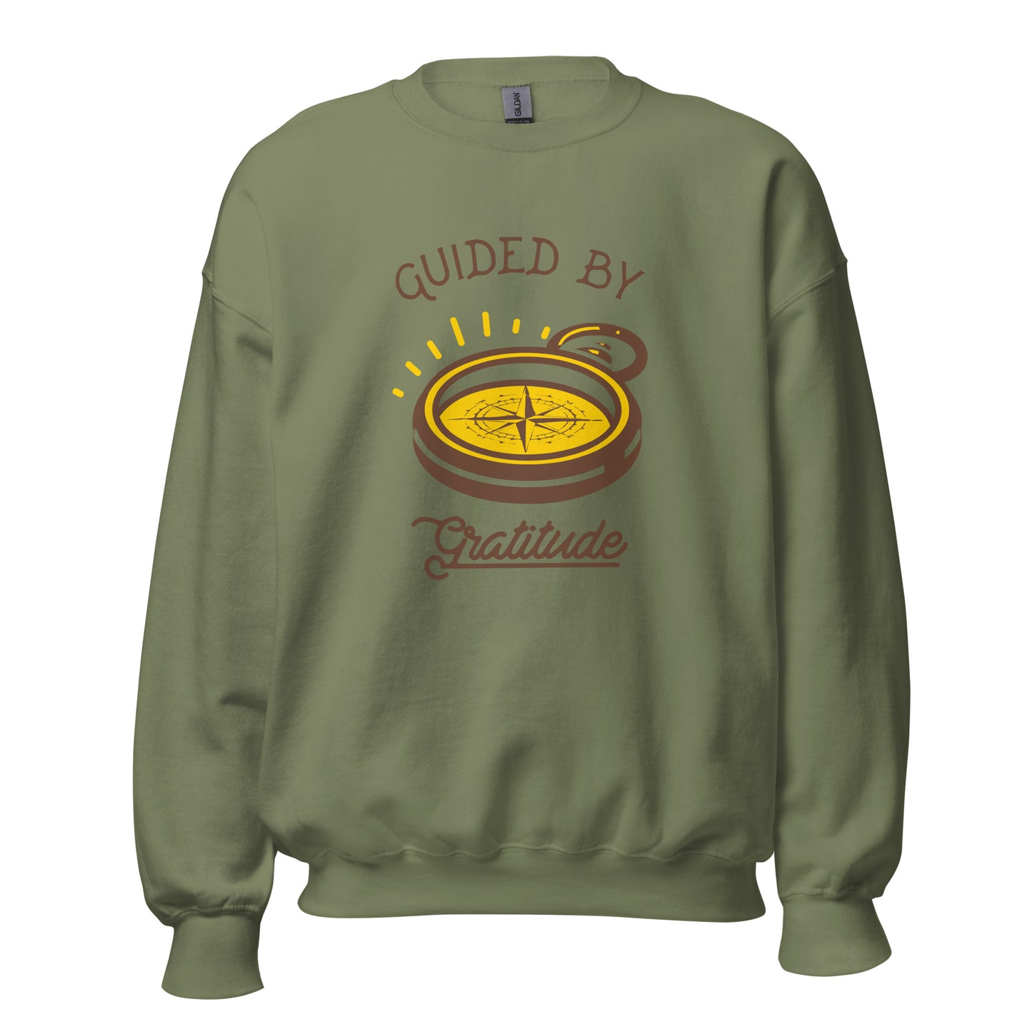 Guided by Gratitude Sweatshirt — Unisex Graphic Crewneck Sweatshirt | LowCool Brands