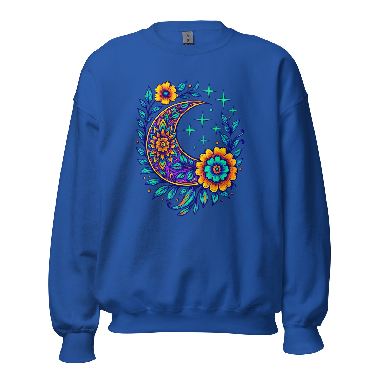 Floral Crescent Sweatshirt — Unisex Graphic Crewneck Sweatshirt | LowCool Brands