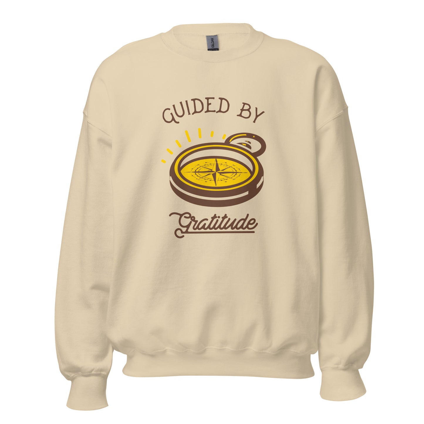 Guided by Gratitude Sweatshirt — Unisex Graphic Crewneck Sweatshirt | LowCool Brands