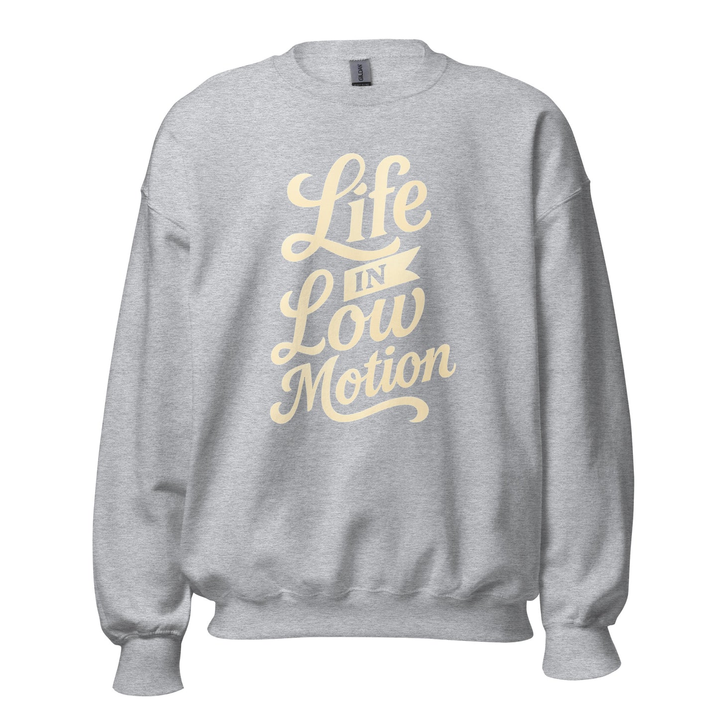 Life in Low Motion Sweatshirt — Unisex Graphic Crewneck Sweatshirt | LowCool Brands