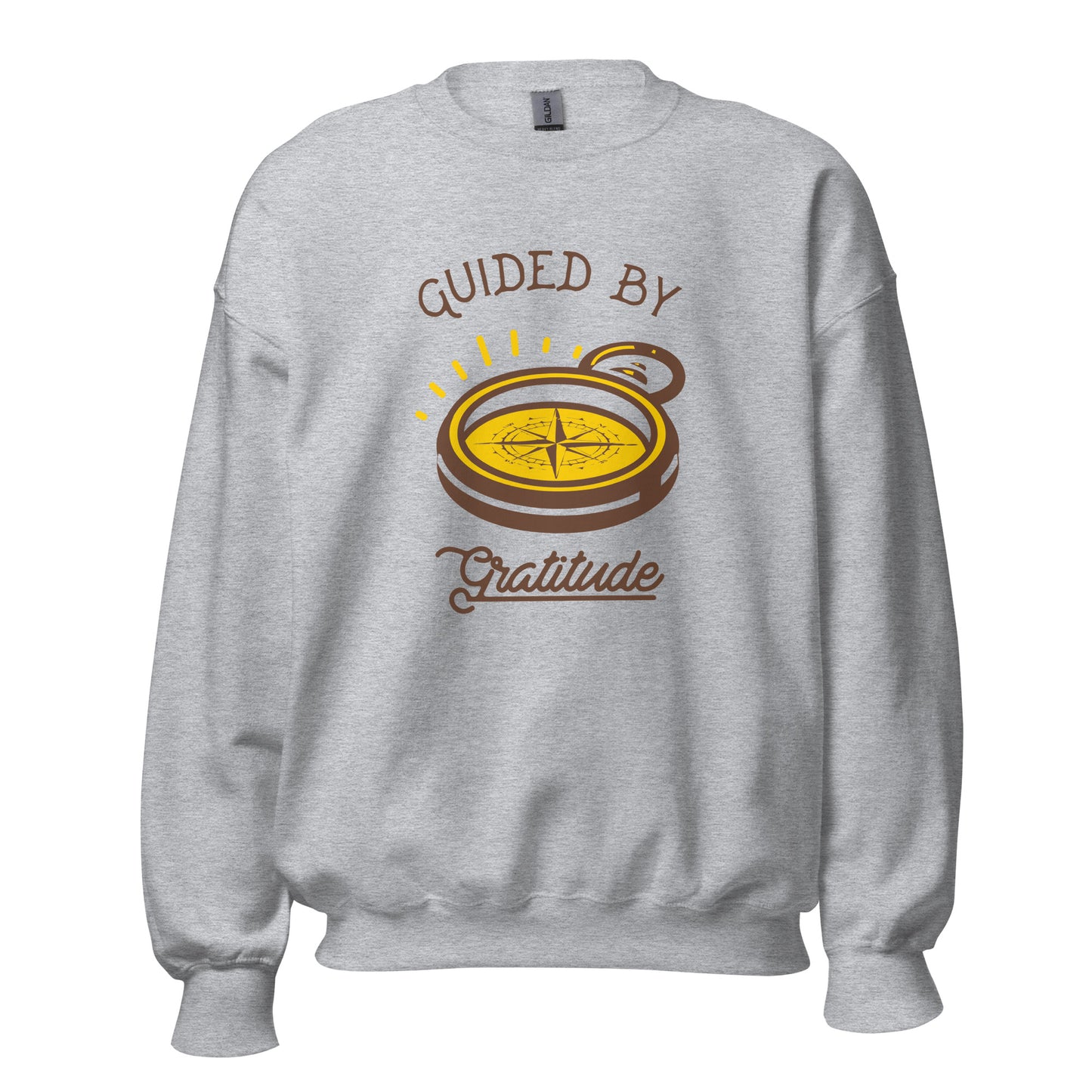 Guided by Gratitude Sweatshirt — Unisex Graphic Crewneck Sweatshirt | LowCool Brands