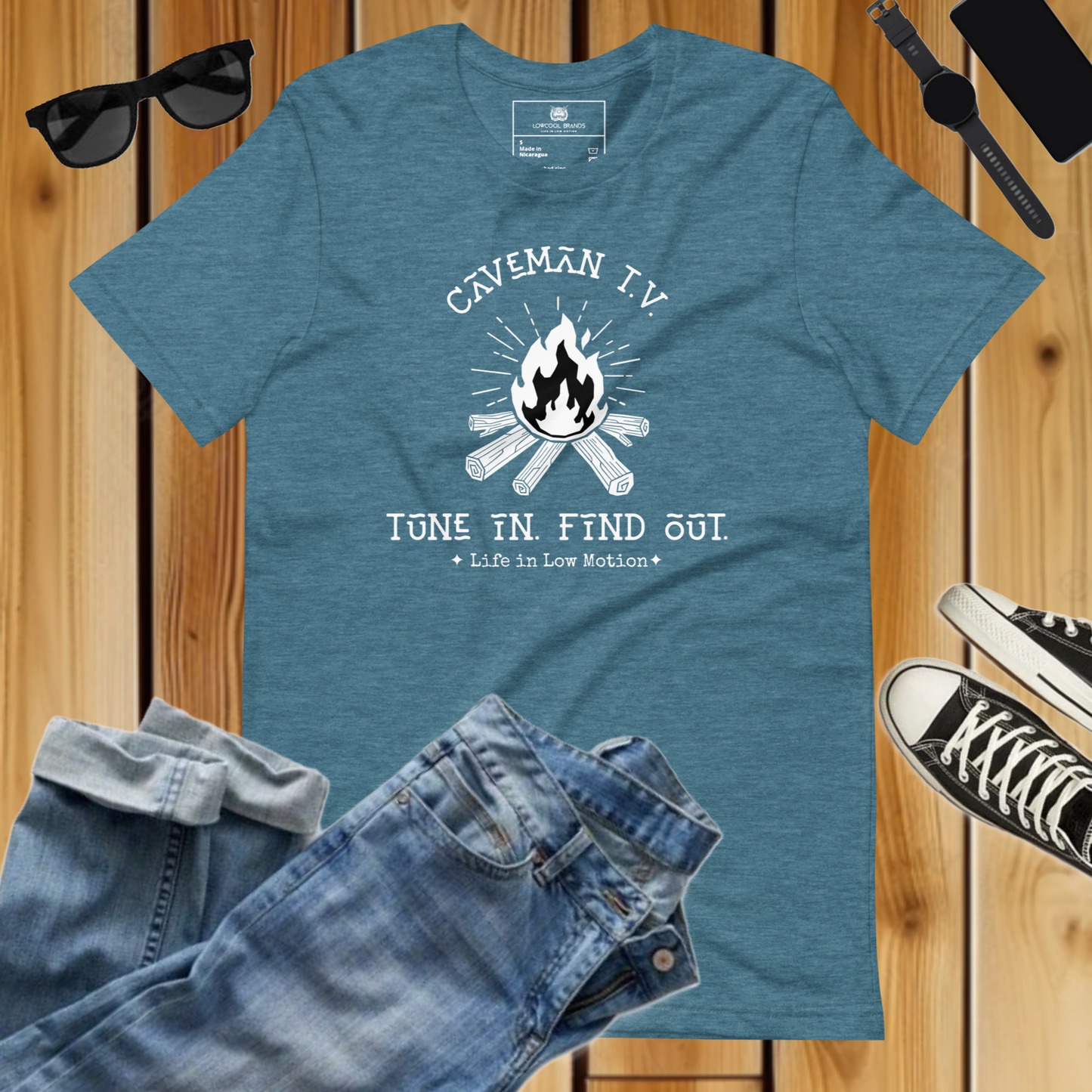 Caveman T.V. - Tune In. Find Out. T-Shirt