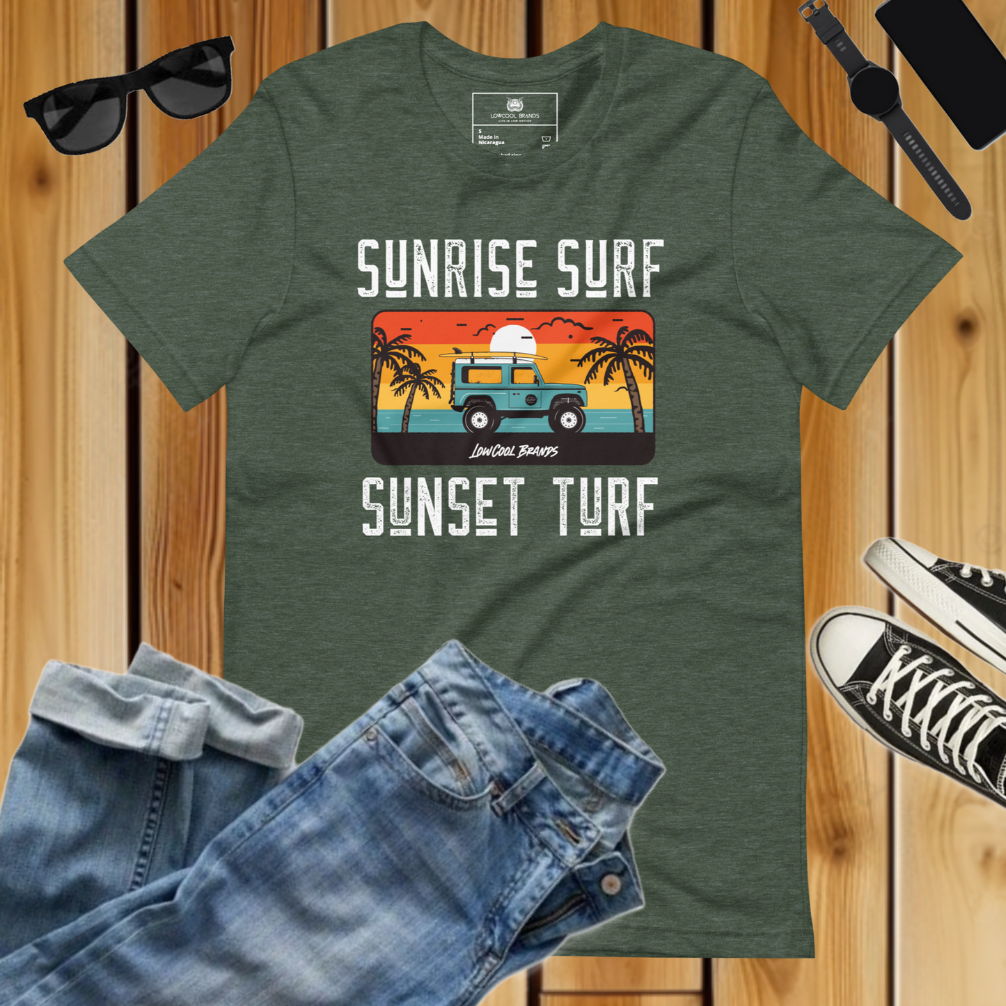 Sunrise Surf, Sunset Turf T-Shirt
