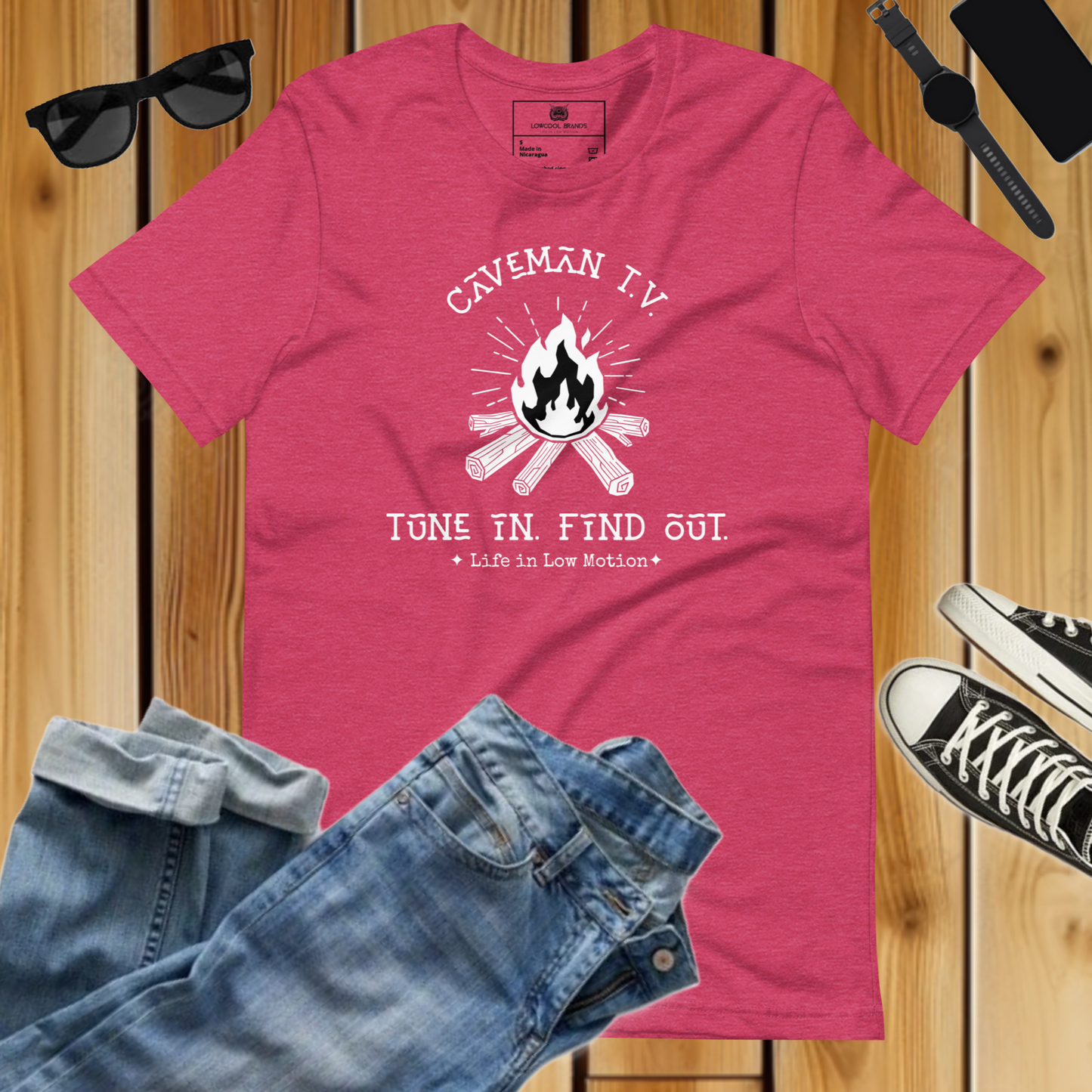 Caveman T.V. - Tune In. Find Out. T-Shirt