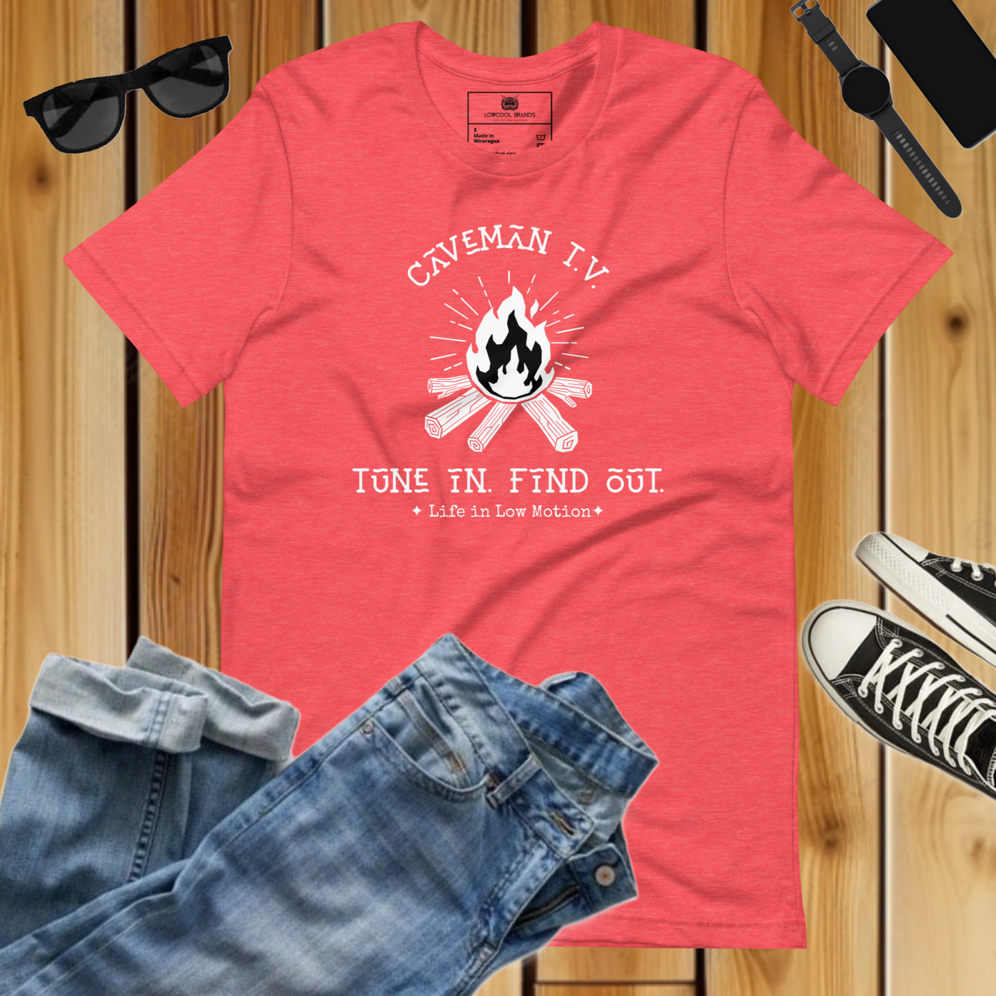 Caveman T.V. - Tune In. Find Out. T-Shirt