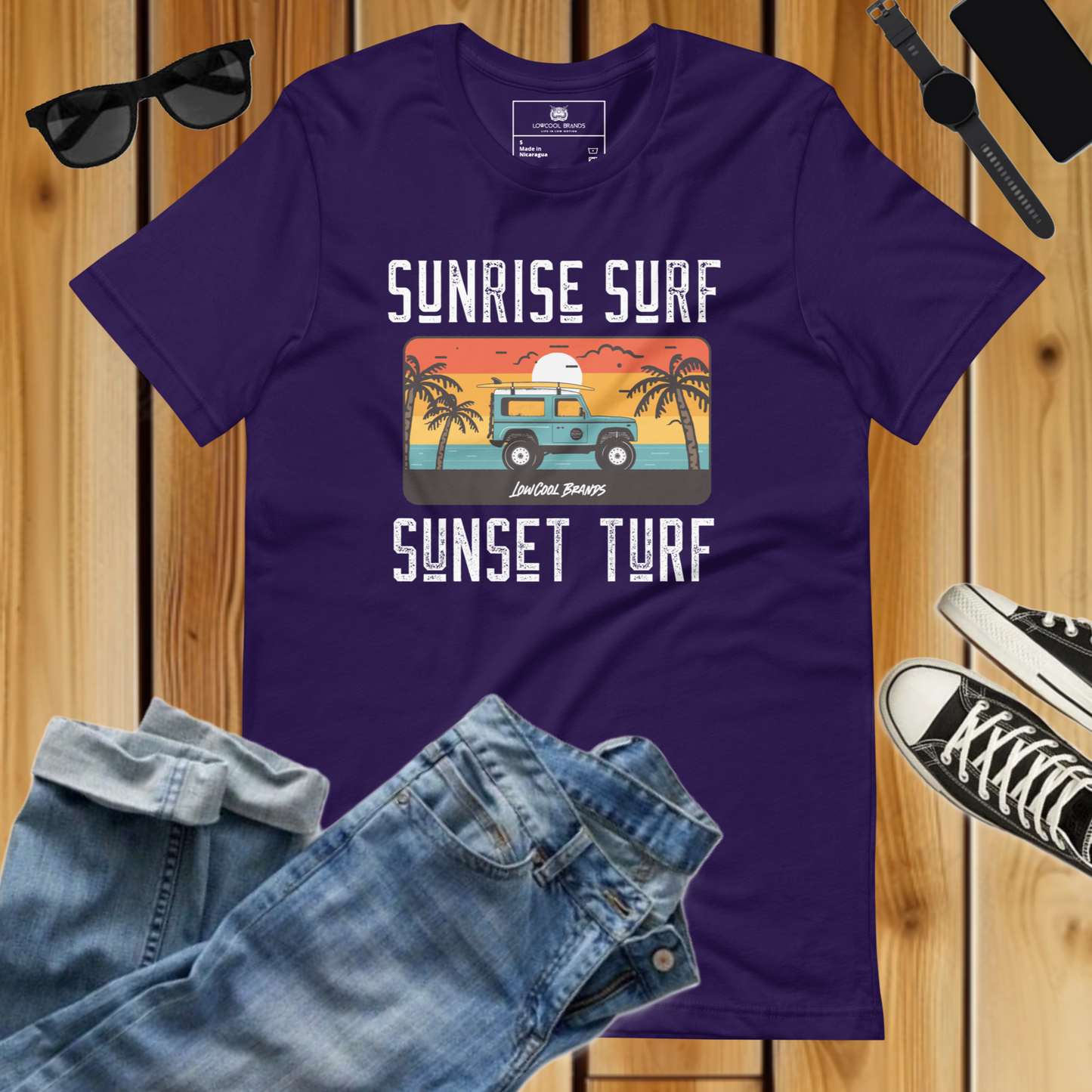 Sunrise Surf, Sunset Turf T-Shirt