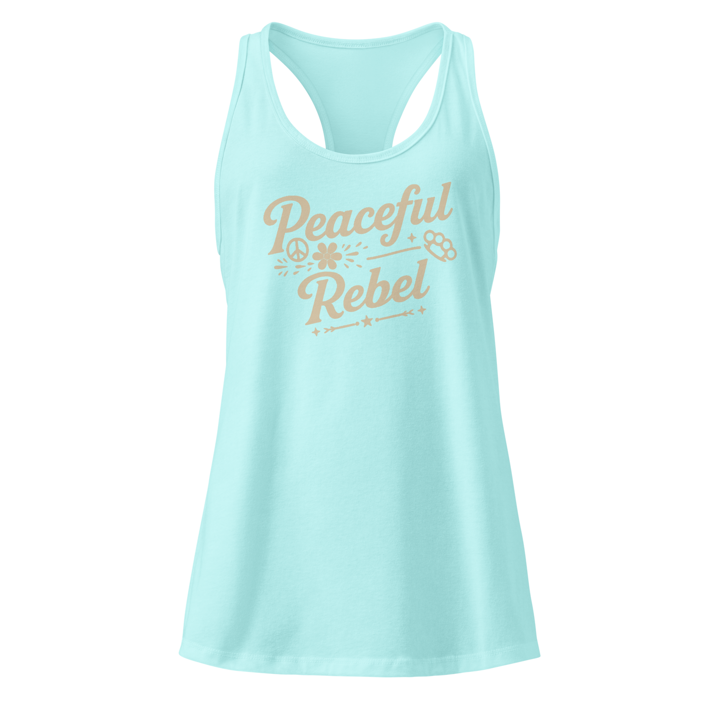 Peaceful Rebel Women’s Fitted Racerback Rank Top