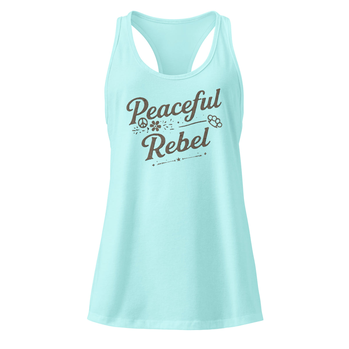 Peaceful Rebel Women’s Fitted Racerback Rank Top