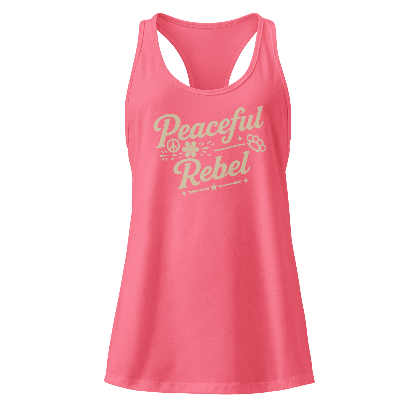 Peaceful Rebel Women’s Fitted Racerback Rank Top