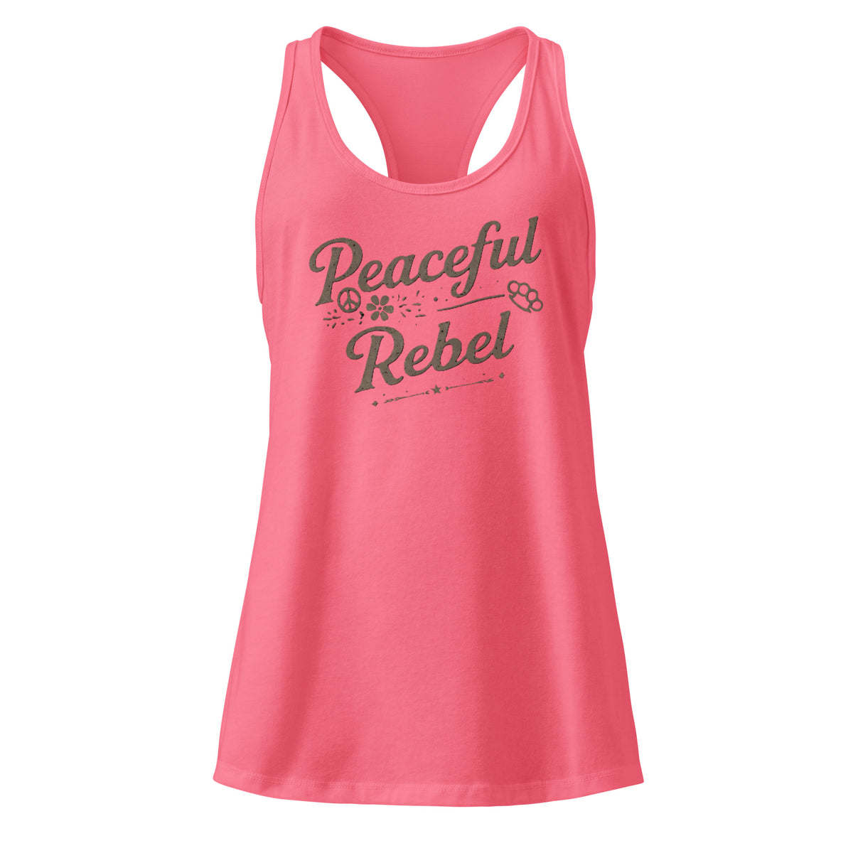 Peaceful Rebel Women’s Fitted Racerback Rank Top