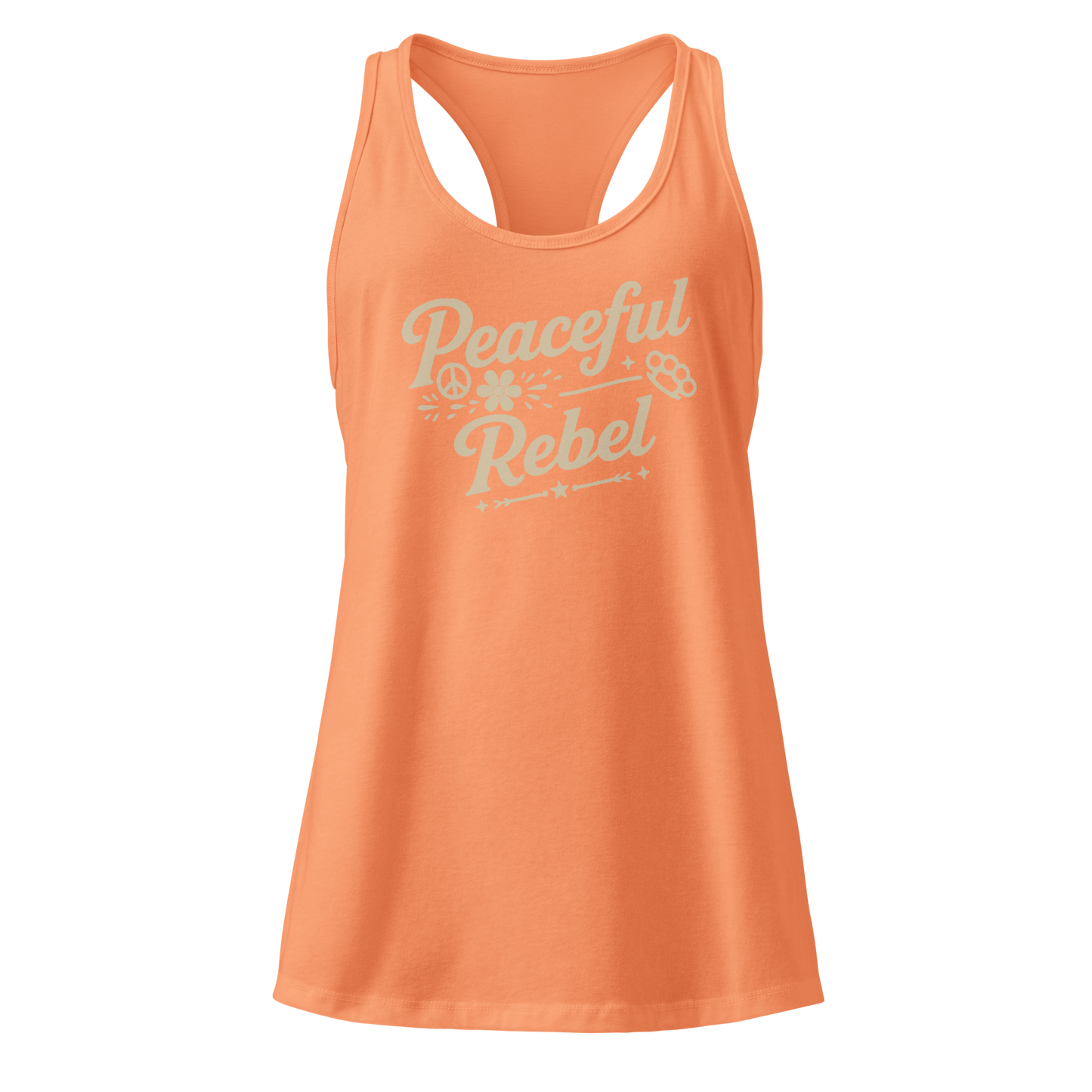 Peaceful Rebel Women’s Fitted Racerback Rank Top