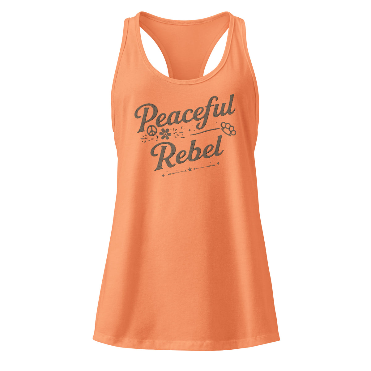 Peaceful Rebel Women’s Fitted Racerback Rank Top