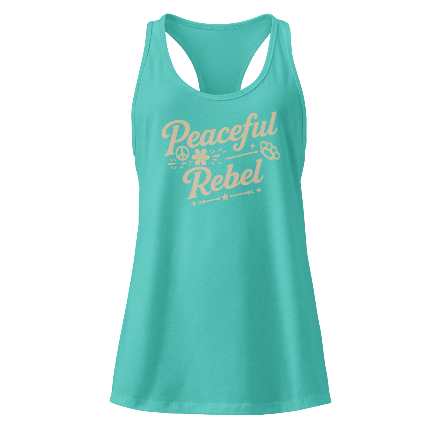 Peaceful Rebel Women’s Fitted Racerback Rank Top