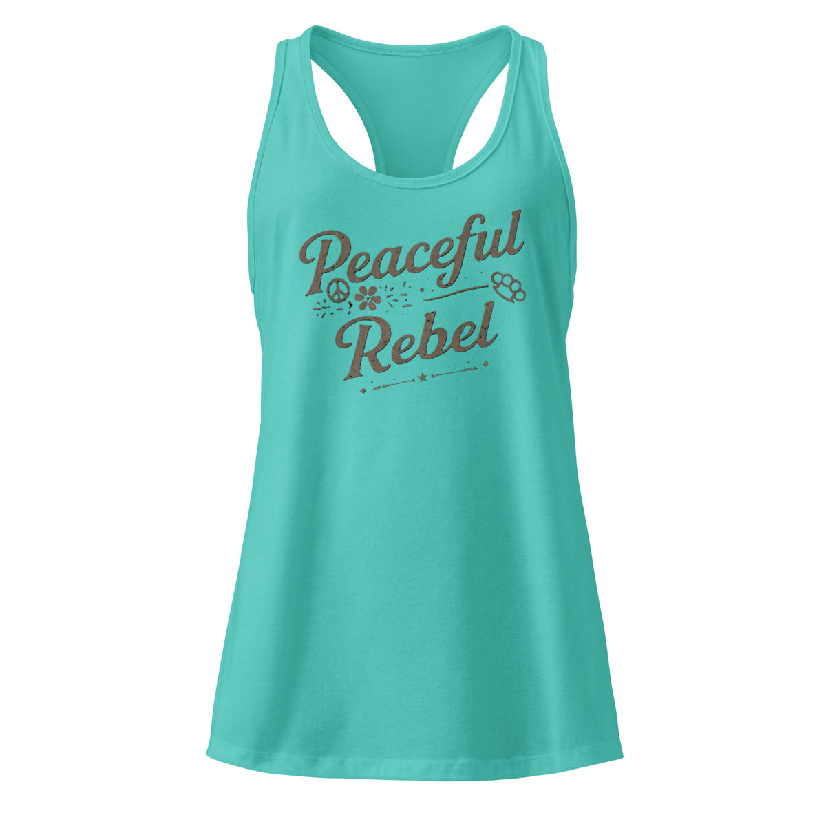 Peaceful Rebel Women’s Fitted Racerback Rank Top
